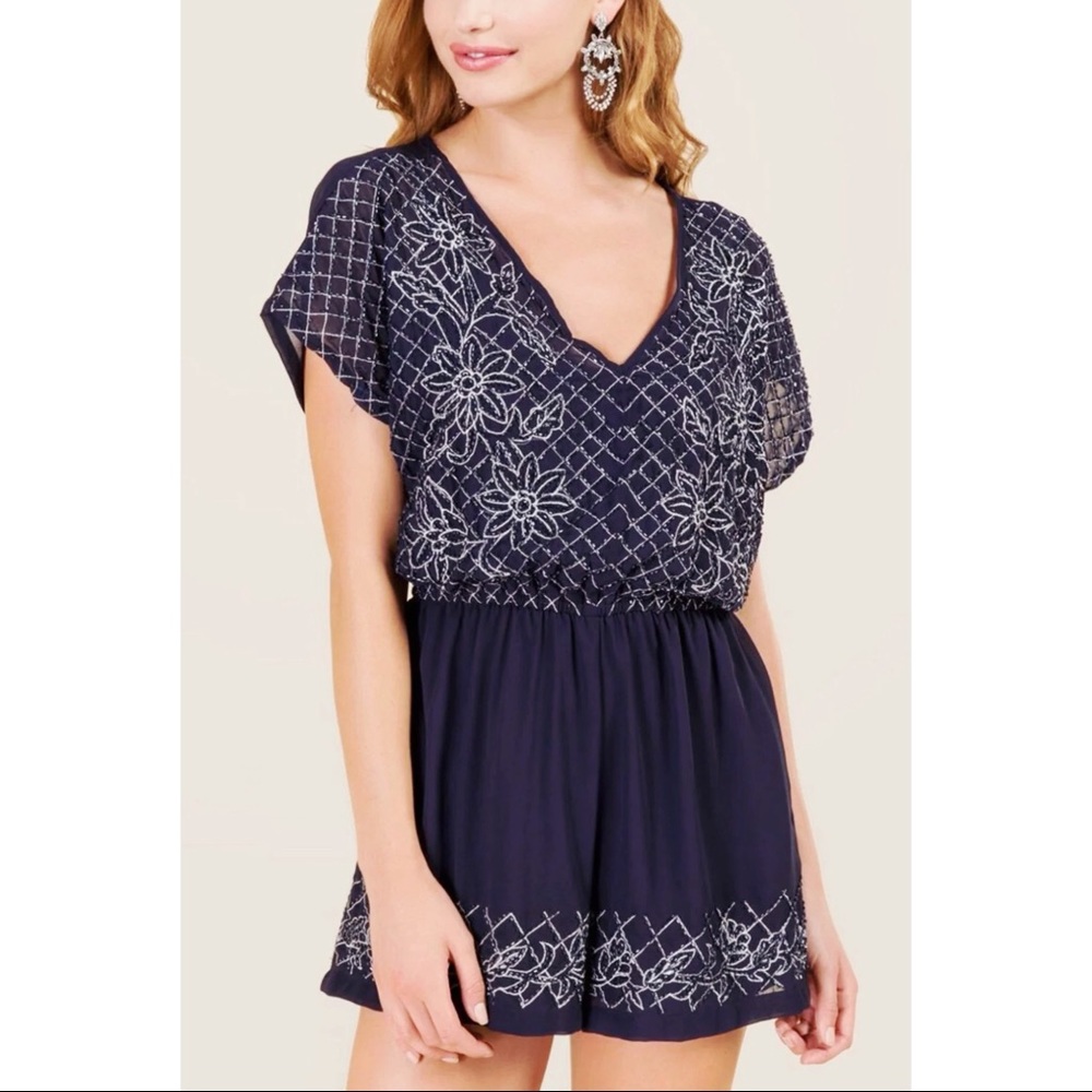 Francescas Asis Navy Romper